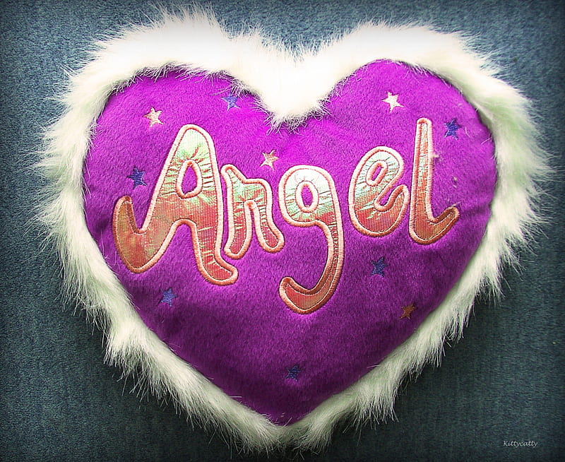 ☜✿☞ Cuddly Angel Pillow ☜✿☞ , pillow, sleep, purple, angel, abstract, pink, fur, cuddly, HD wallpaper