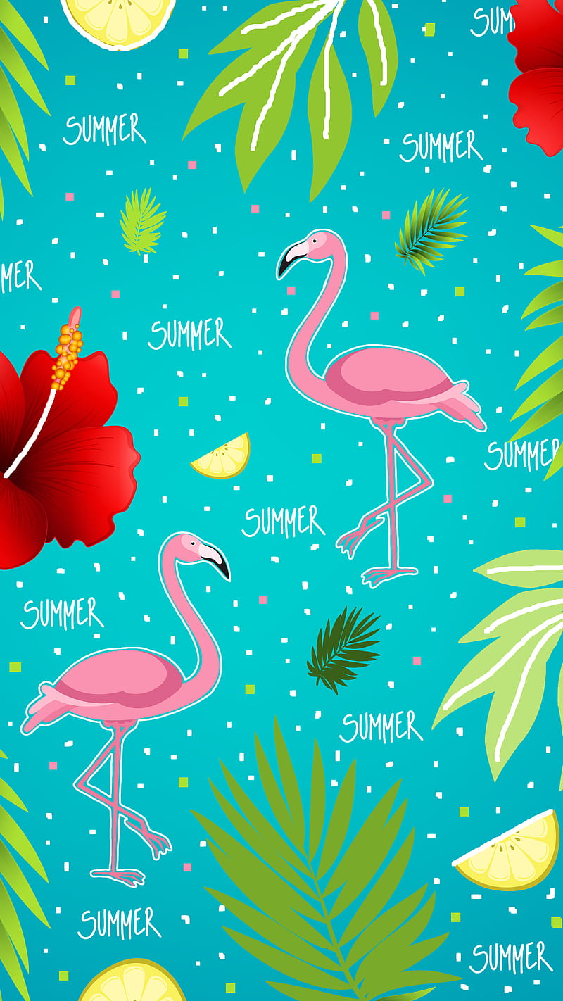 suumer vibes, Summer, exotic, flamingo, fruit, good vibes, hello summer, ice cream, summer time, sun, tropical, HD phone wallpaper