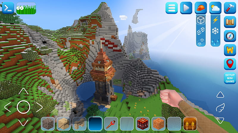 The Most Amazing Minecraft Landscapes in Realmcraft Minecraft Clone, open world game, gaming, playgames, realmcraft, pixel games, mobile games, sandbox, minecraft, games action, game, minecrafters, pixel art, art, 3d building games, fun, pixel, adventure, building, 3d, minecraft, HD wallpaper