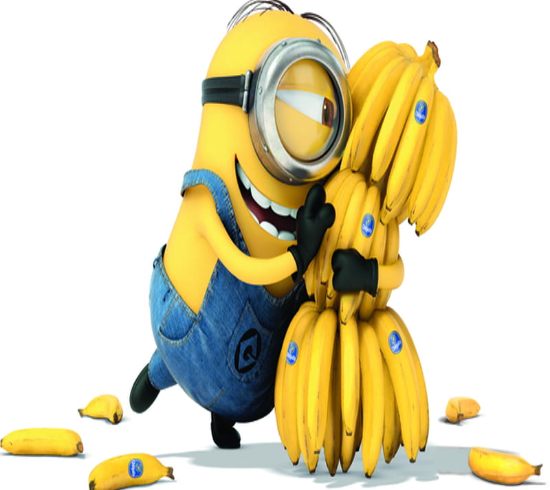 Minion, banana, cartoons, despicable me, HD wallpaper