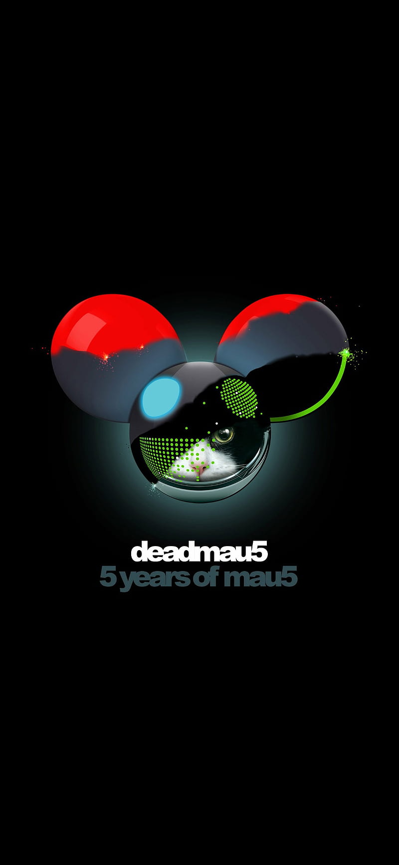5 Years of mau5, black, deadmau5, logo, minimal, HD phone wallpaper