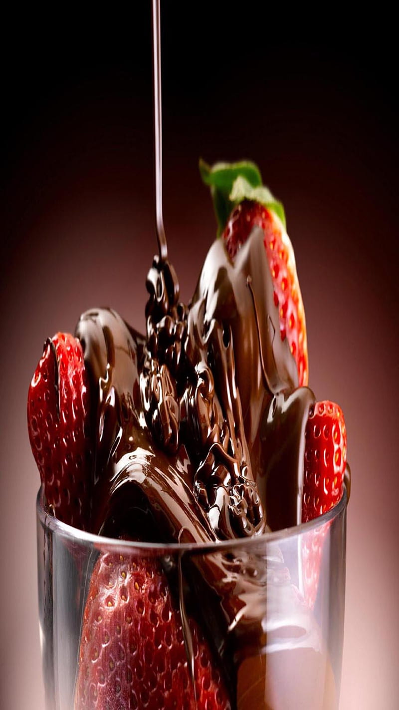 Strawberry Chocolate, bonito, cute, look, nice, HD phone wallpaper | Peakpx