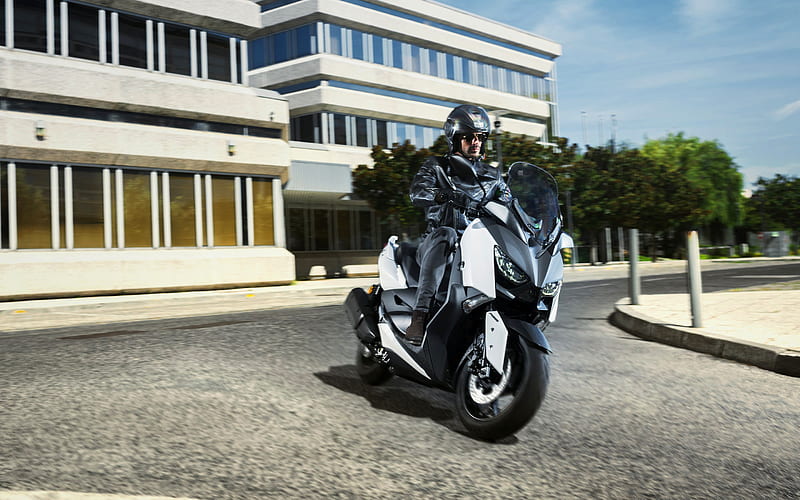 Yamaha XMax 300, 2018, Scooters, city motorcycles, riding a scooter, Yamaha Motor, HD wallpaper