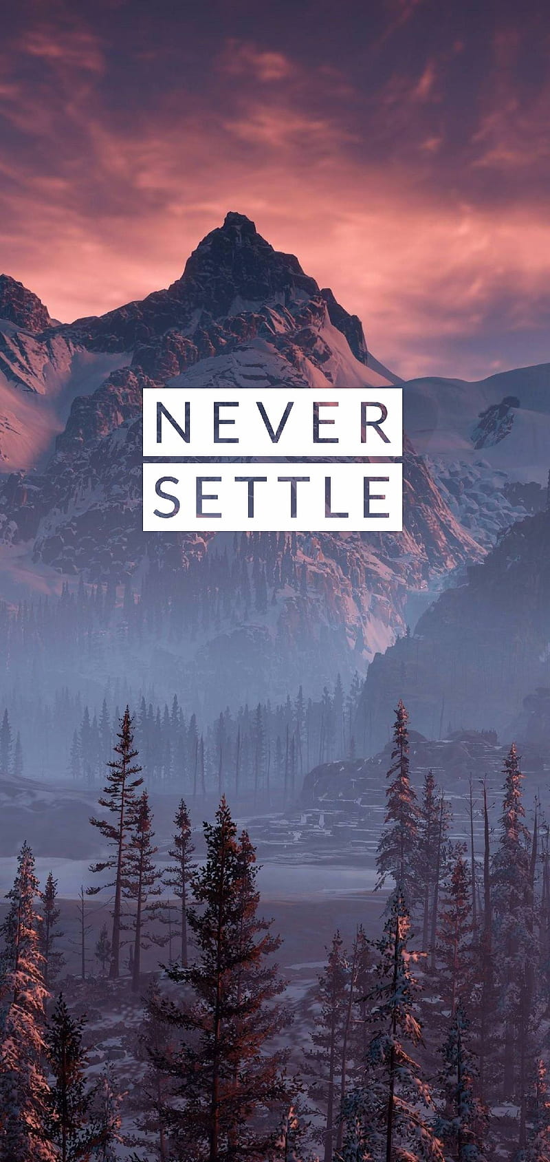 Never Settle, mountain, nature, landscape, HD phone wallpaper