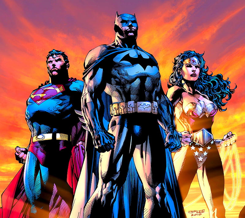 Dc Comics, artwork, batman, new, superman, HD wallpaper