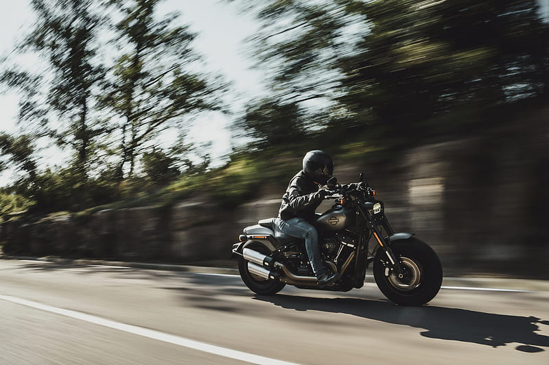 person riding cruiser motorcycle during daytime, HD wallpaper