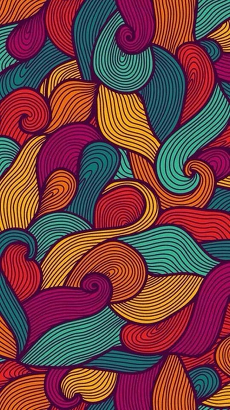Color Swirls, colors, multicolored, swirl, HD phone wallpaper