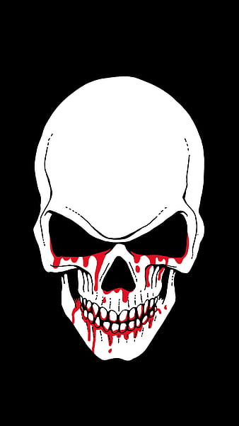 Bad Blood Skull II, badass, bloody, creepy, drawing, evil, halloween,  scary, HD phone wallpaper | Peakpx