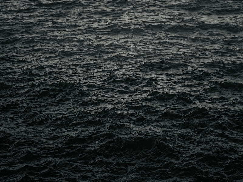waves, ripples, dark, water, sea, HD wallpaper