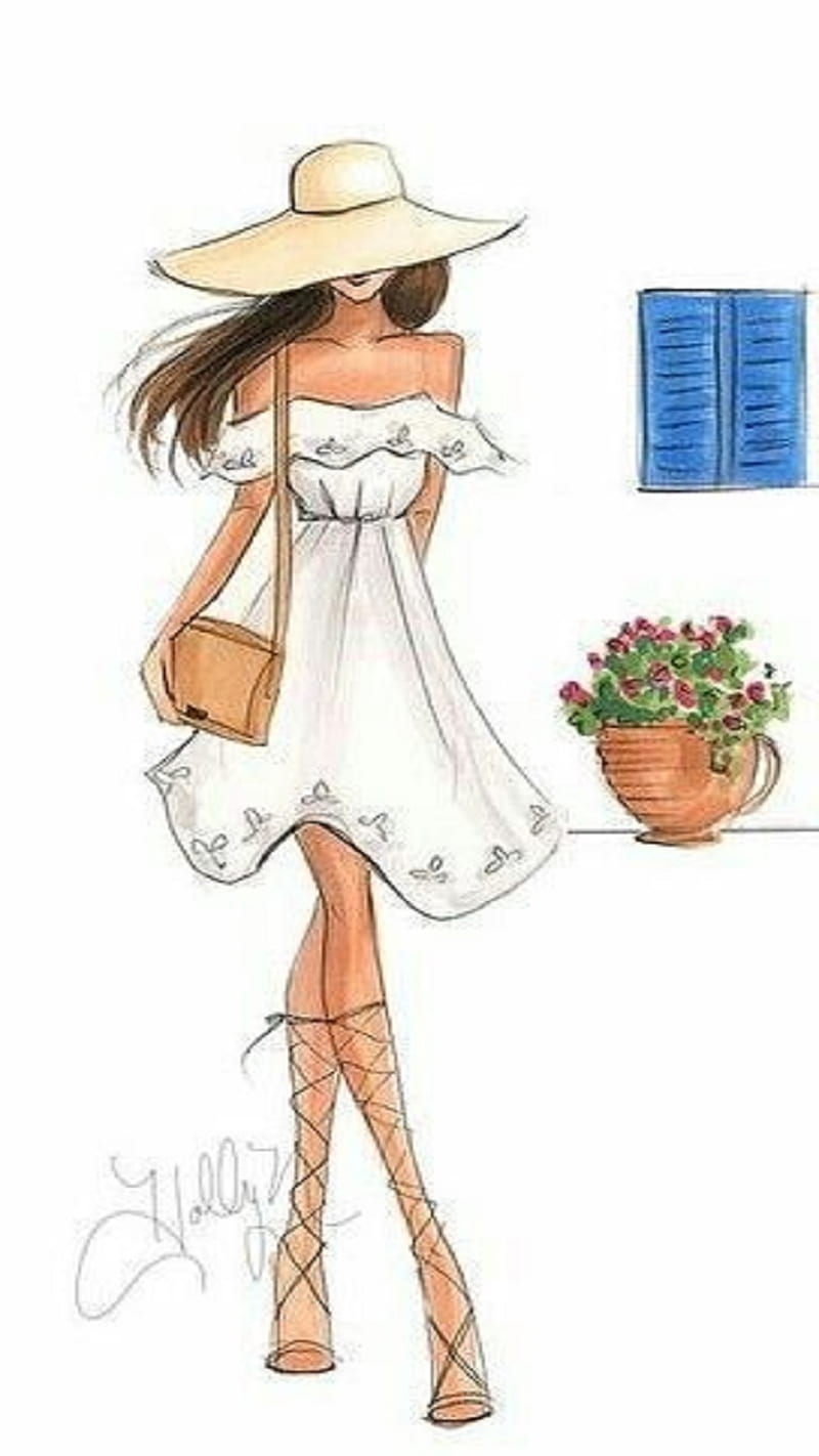 Dress drawing on a girl | fashion illustration drawing - YouTube-saigonsouth.com.vn