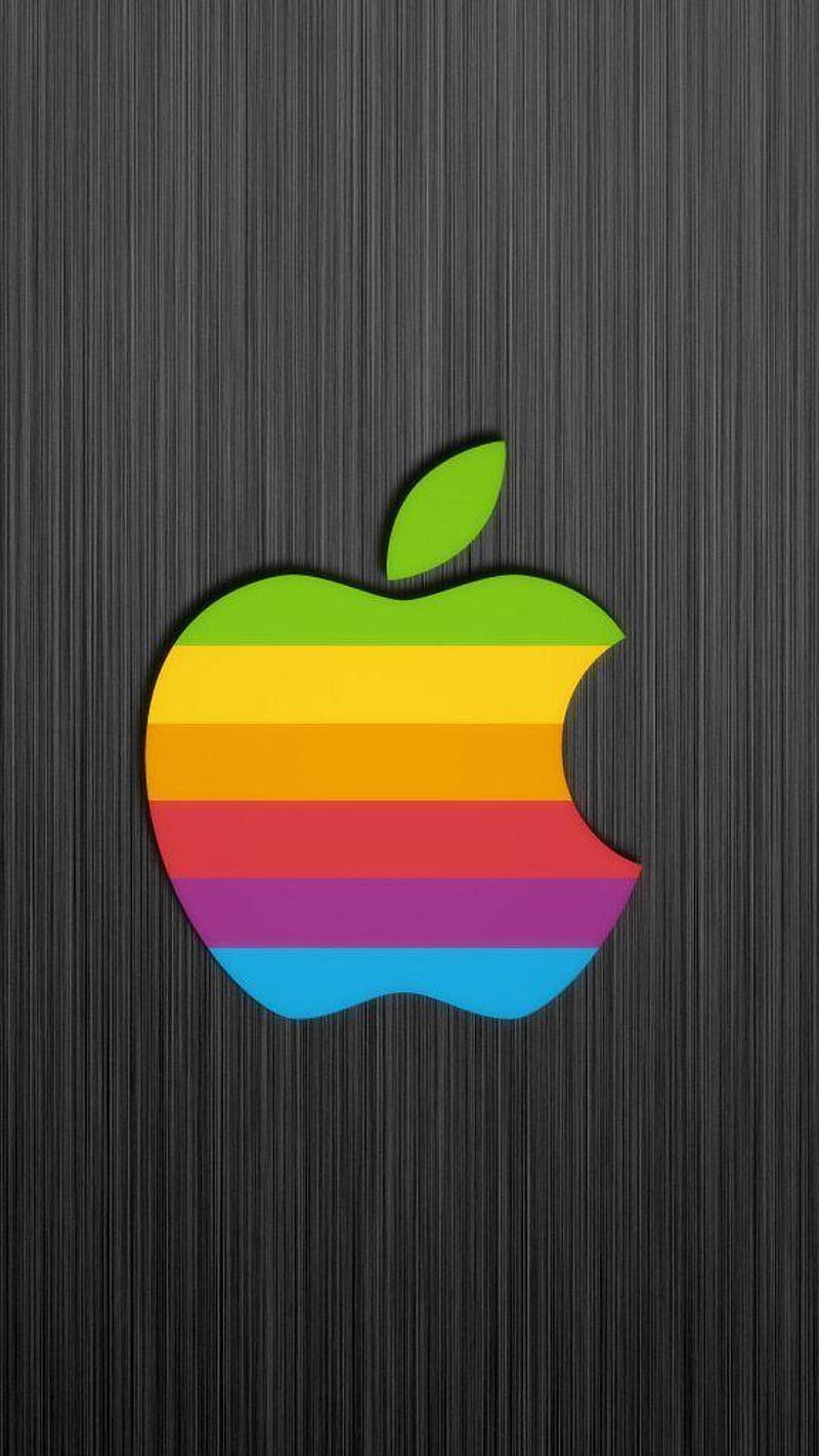 Apple Colorful Logo , iphone, brand logo, HD phone wallpaper