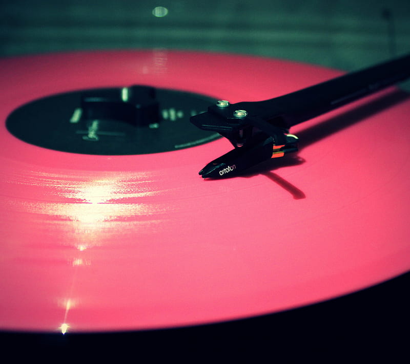 Vinyl Record, , music, needle, pink, player, HD wallpaper