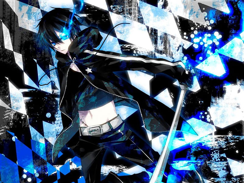 Male Black Rock Shooter, Black Rock Shooter, BRS, KAITO, Mikuo Hatsune, Genderbend, HD wallpaper