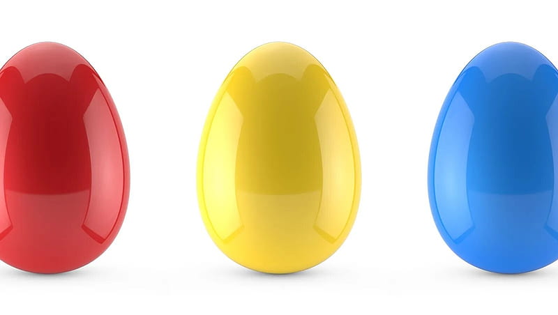 Happy Easter!, romania, trio, romanian, yellow, easter, flag, blue, red, card, egg, HD wallpaper