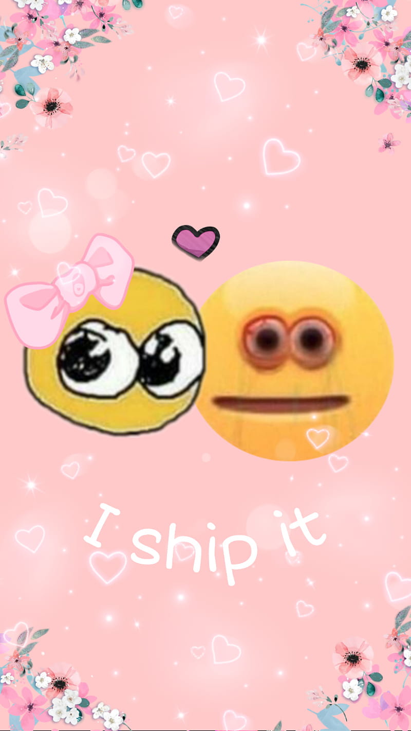 Cursed Emoji Ship, cursed emoji, cute, love, pink, ship, sweet, HD phone  wallpaper