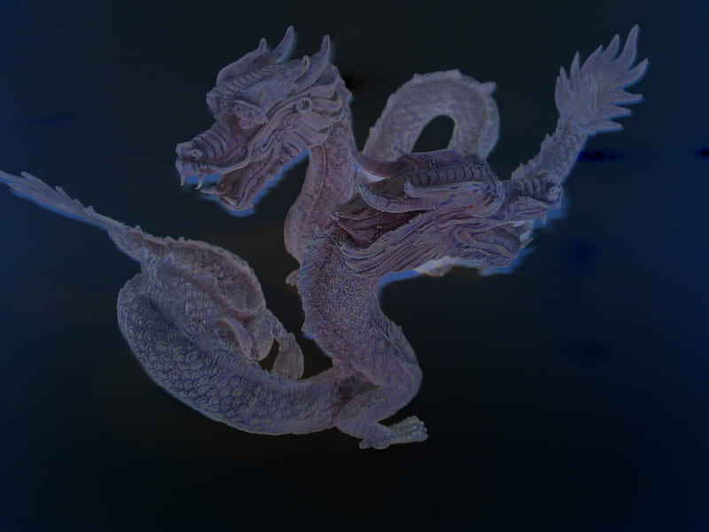 twin Dragons dancing, black, luminated, chinese, dragon, HD wallpaper