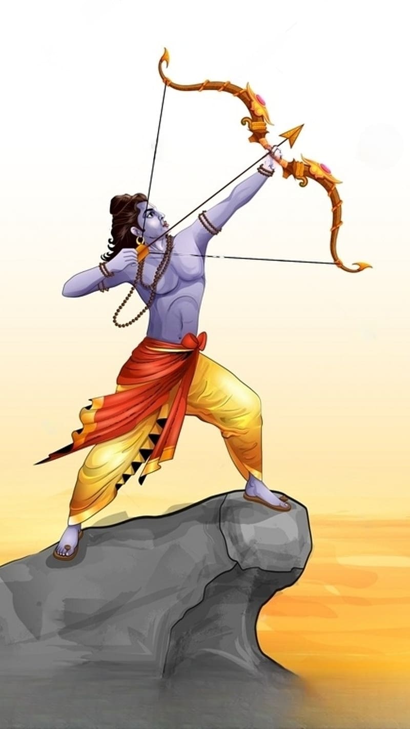 Shri Ram , Animated, lord, god, HD phone wallpaper