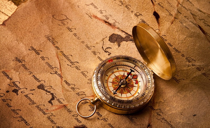 Compass, north, directions, navigation, west, south, east, HD wallpaper