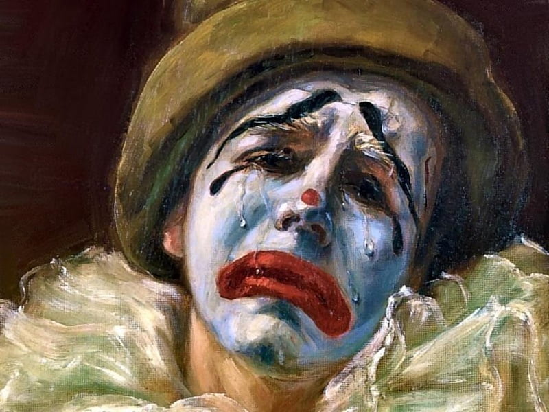 Sad, tears, clown, face, HD wallpaper | Peakpx