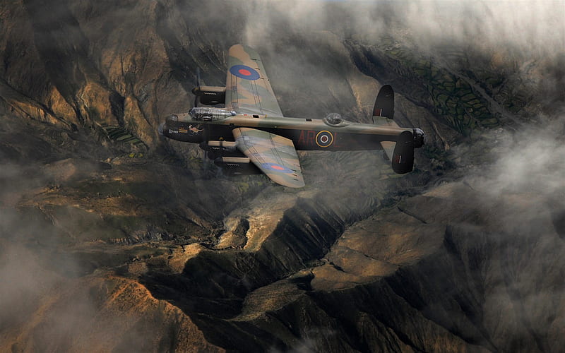 Avro Lancaster, british heavy bomber, RAF, Second World War, Royal Air Force, Aircraft of World War II, HD wallpaper