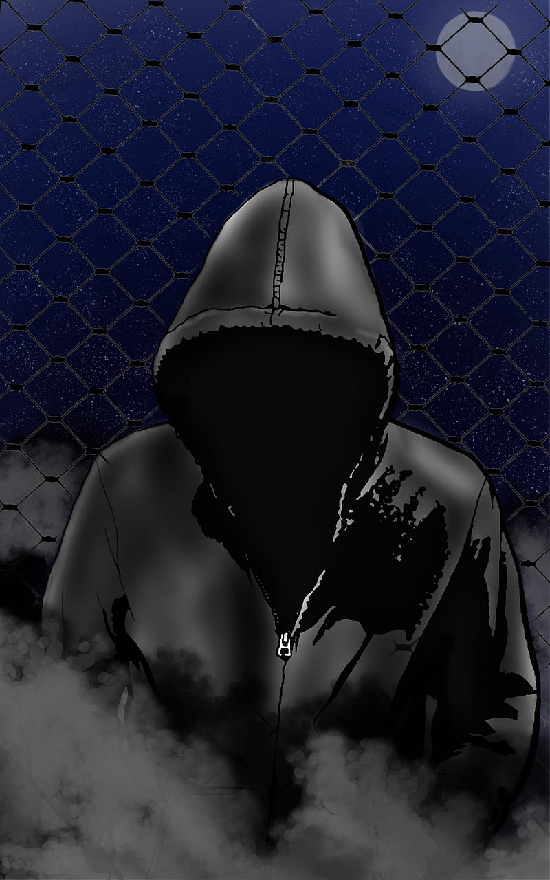 Hooded man, dark, night, HD phone wallpaper