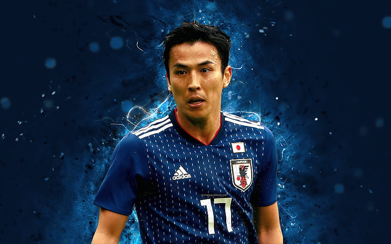 Ritsu Doan, goal, Japan National Team, soccer, footballers, Doan, neon ...