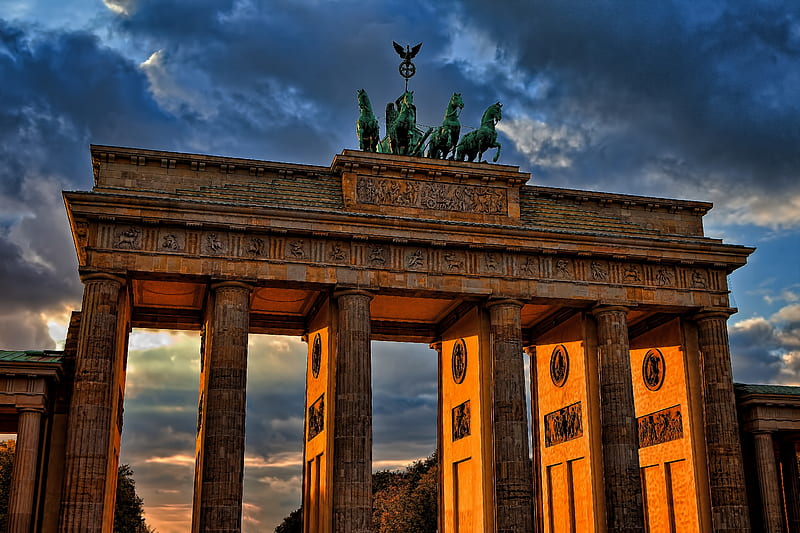 Brandenburg Gate, Germany, HD wallpaper
