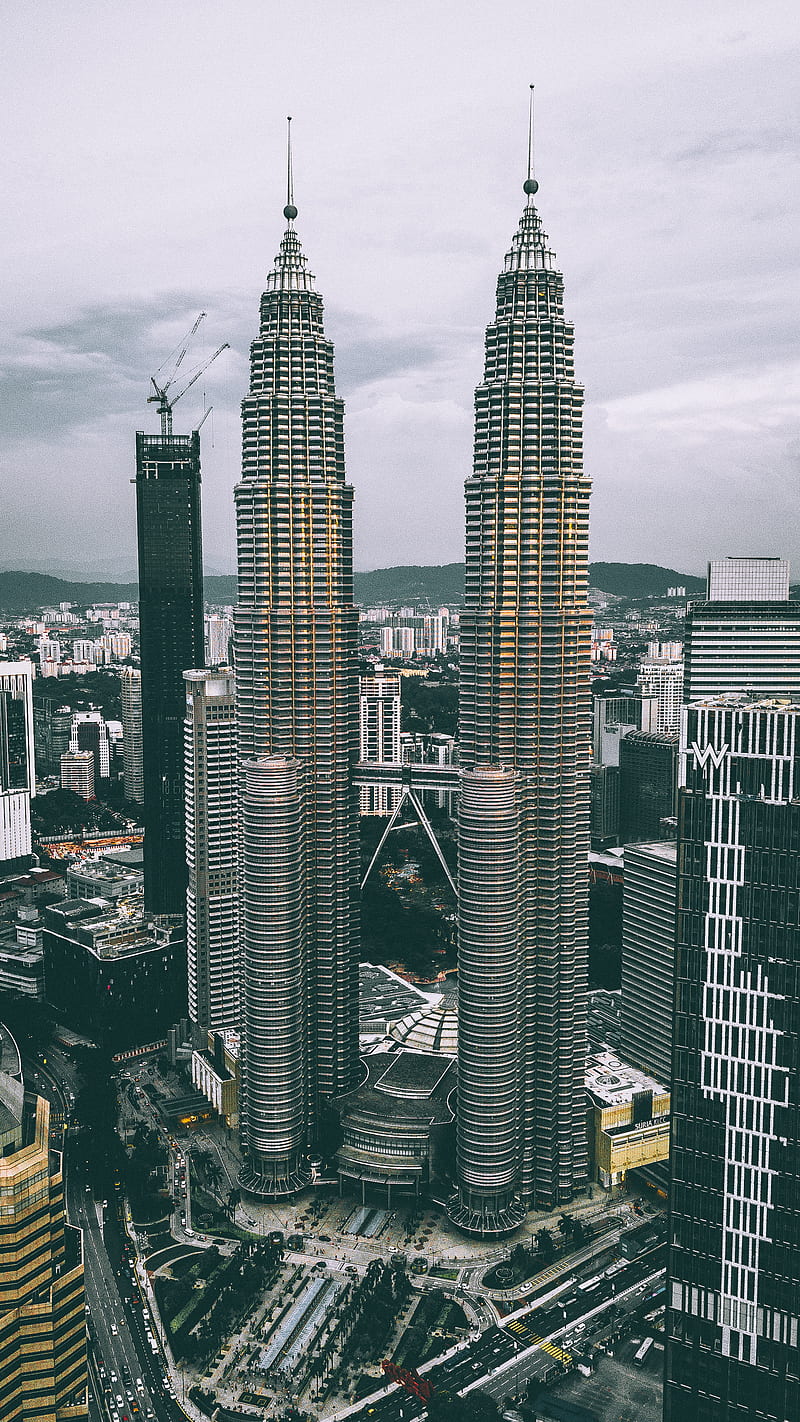 Twin Tower, Malaysia, HD phone wallpaper