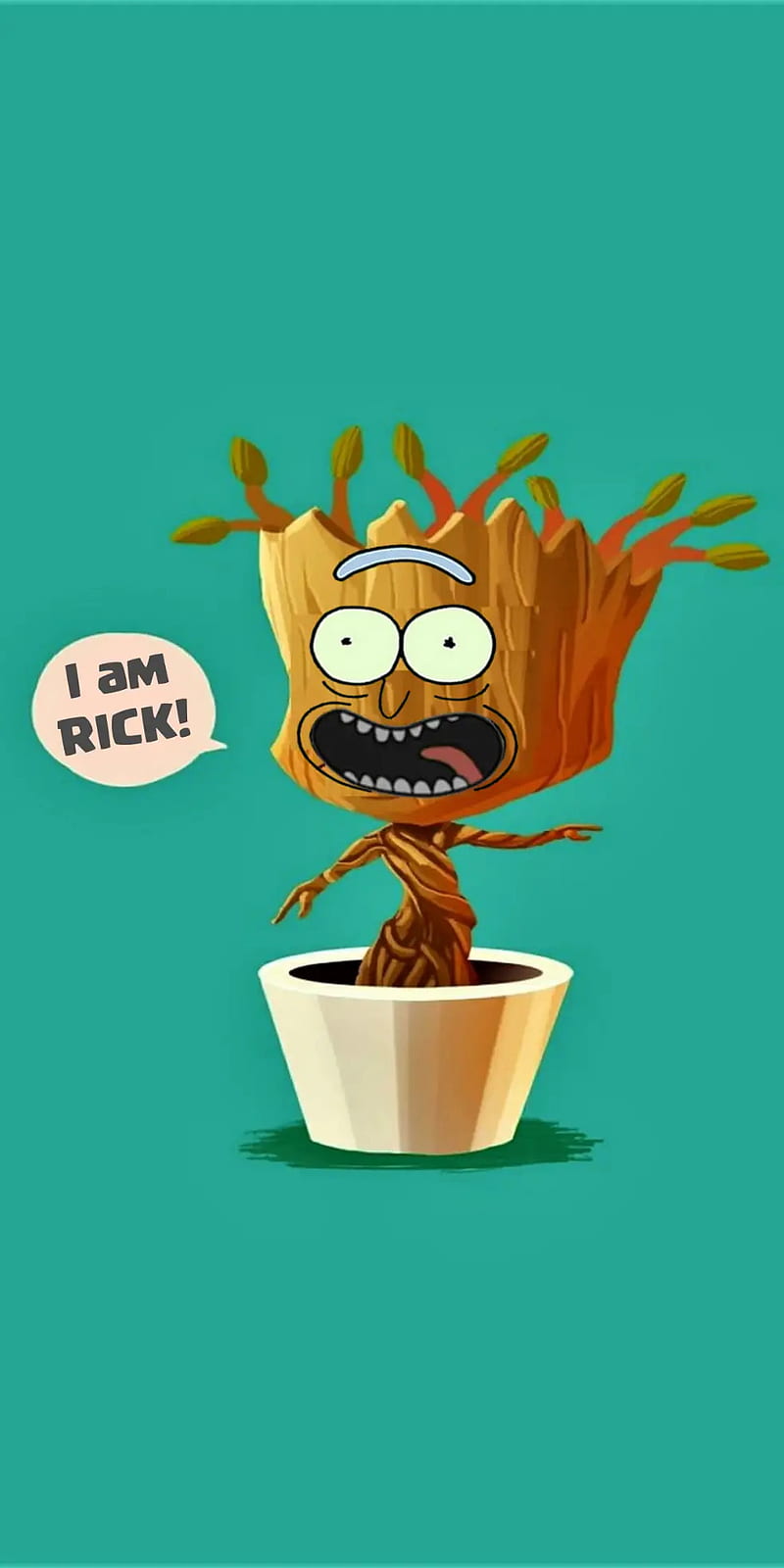 Rick Sanchez Groot, adultswim, funny, morty, morty smith, picklerick, rick and morty edit, rick and morty fandom, rick sanchez, rickandmorty, wubbalubbadubdub, HD phone wallpaper