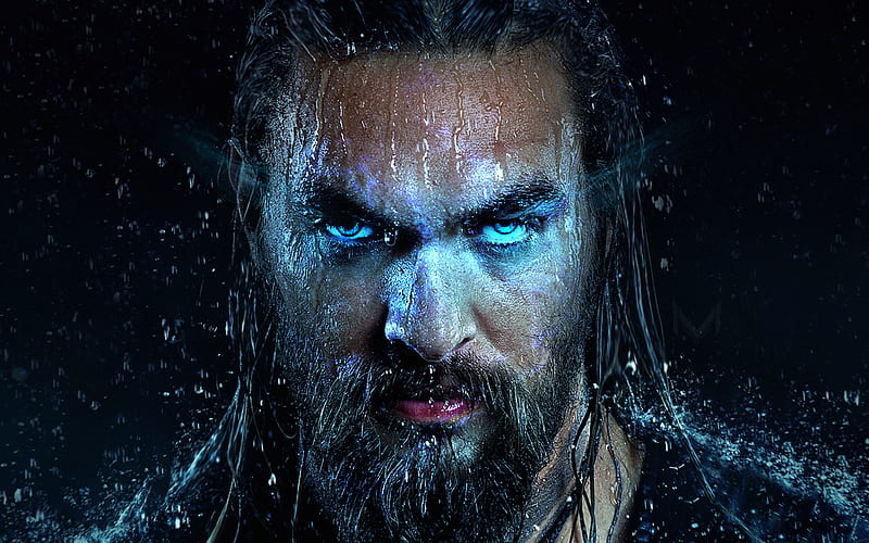 Aquaman, 2018 superhero, Jason Momoa, protagonist, American actor, art, HD wallpaper