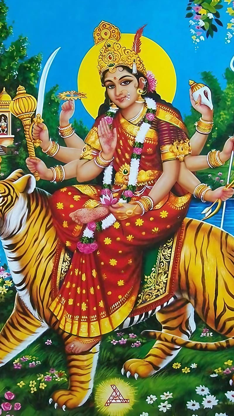 Jay Mata Di, goddess, mataji, lord, god, bhakti, devtional, HD phone wallpaper