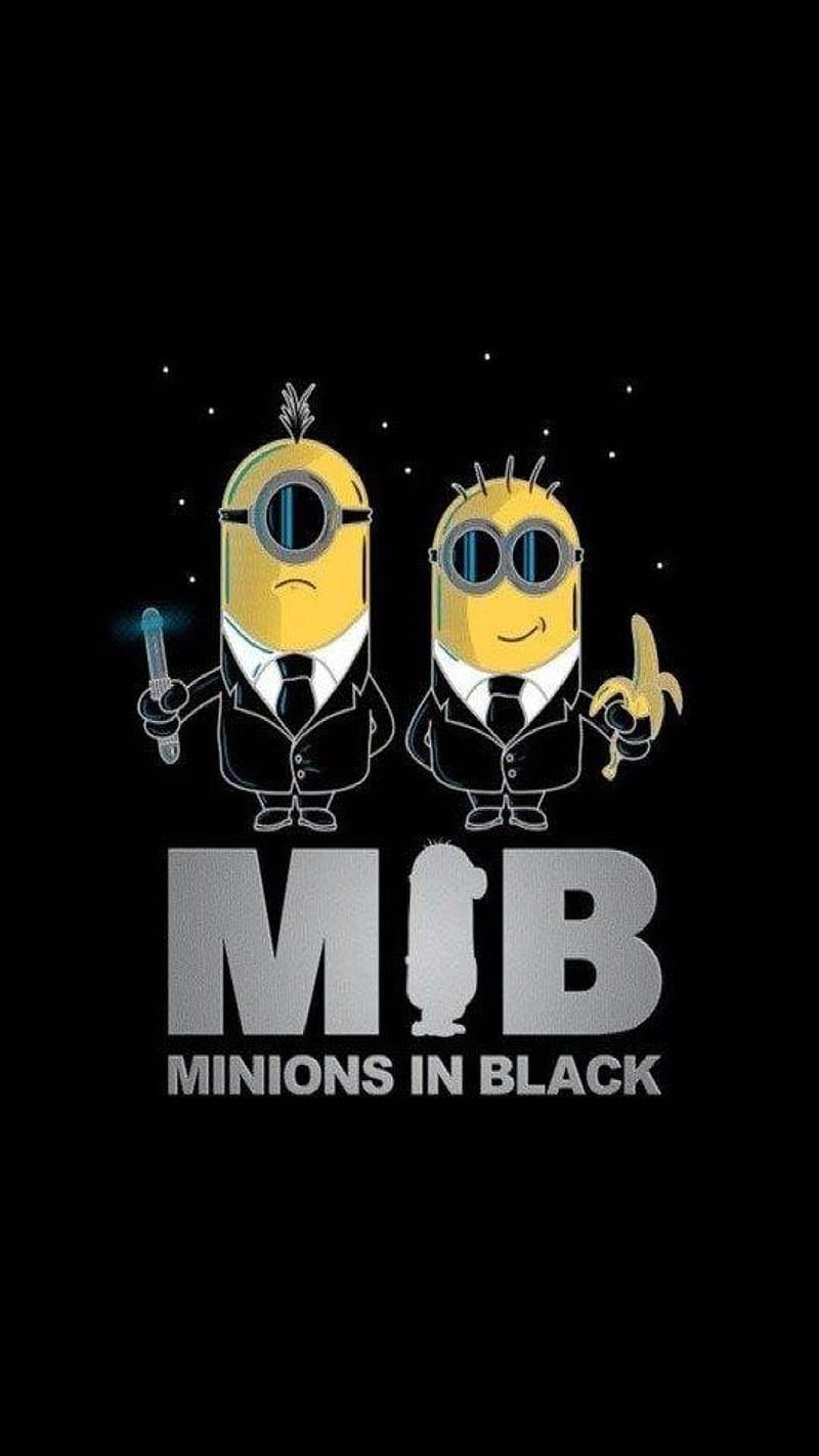 Minions in black, HD phone wallpaper