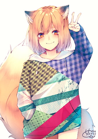 Fox Girl Anime Art 4K Wallpaper iPhone HD Phone #7121l