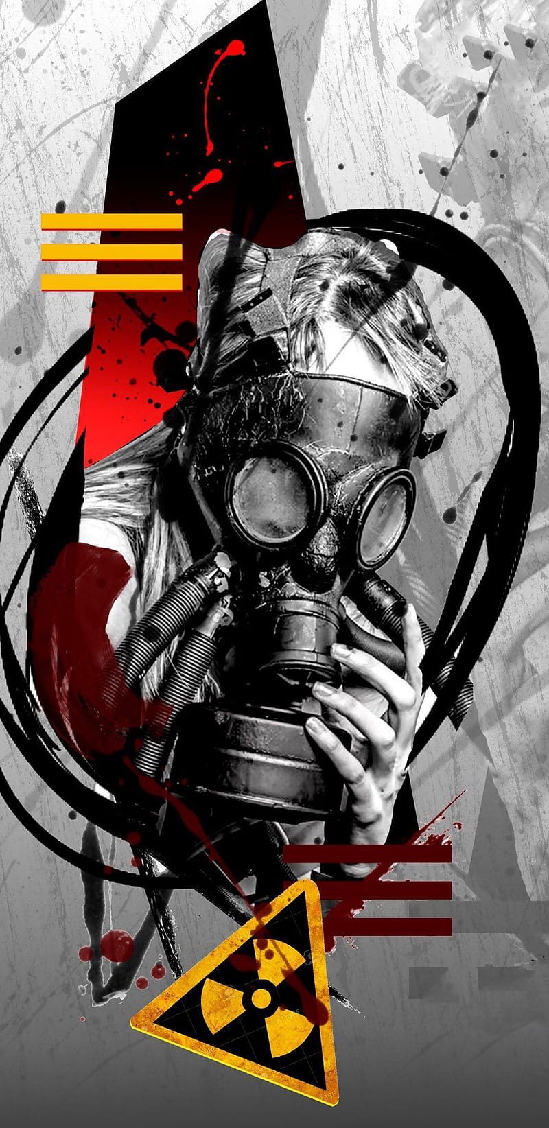 Nuclear, mask, radioactive, bizarre, abstract, theme, HD phone wallpaper