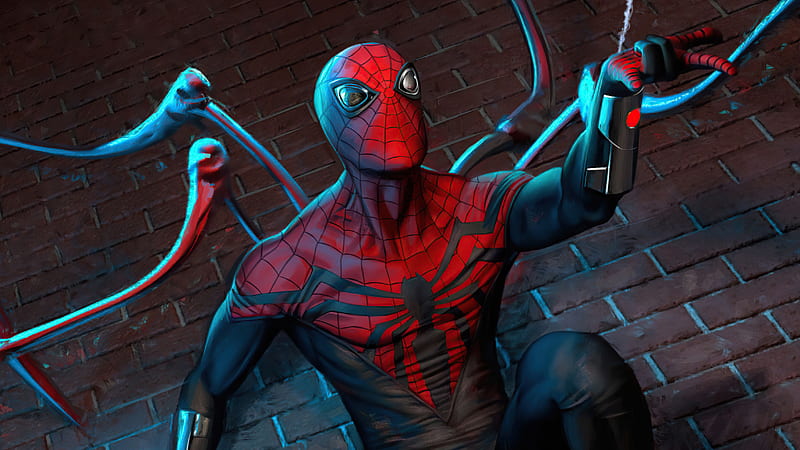 Spiderman New Suit, spiderman, superheroes, artwork, HD wallpaper | Peakpx