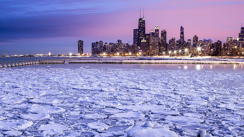 Cities, Chicago, Chicago Skyline, City, Lake Michigan, HD wallpaper