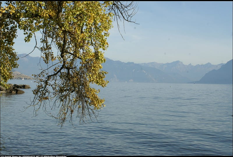 Lake of Geneva, water, places, nature, country, sesons, switzerland, blue, HD wallpaper