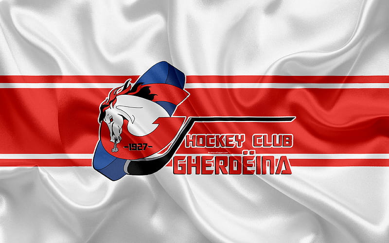HC Gherdeina Italian hockey club, logo, emblem, Alps Hockey League, Serie A, Selva di Val Gardena, Italy, hockey, HD wallpaper