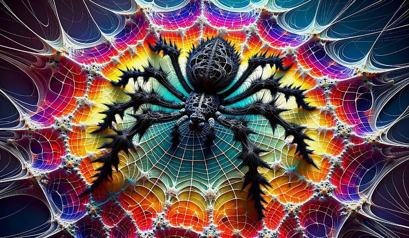 Algebraic Spider, szines pokhalo, pokhalo, algebrai, allat, rovar, pok, HD wallpaper