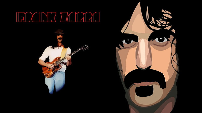 ZAPPA Frank, Guitar, Vector, hop, Black, Genius, Invention, Master, Record, Group, Music, Stage, Band, Mother, Artist, HD wallpaper