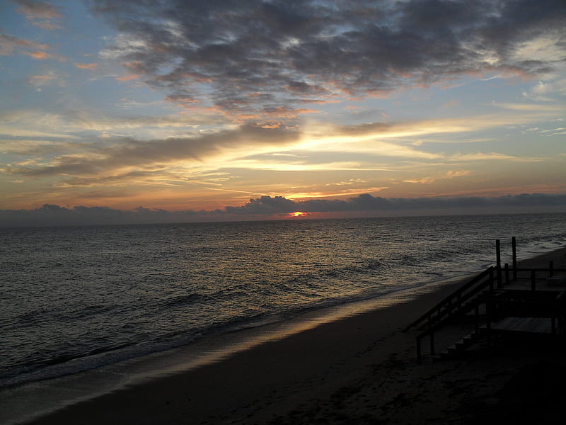 December 1 Sunrise, beach, sunrise, sky, HD wallpaper