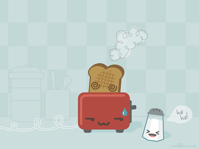Toast death, cute, salt, toast, HD wallpaper