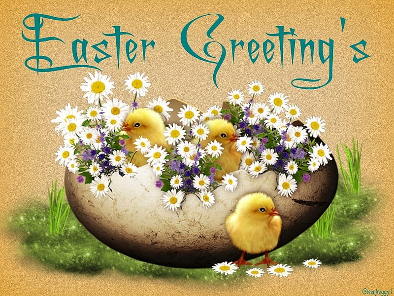 EASTER GREETINGS, EASTER, GREETINGS, COMMENT, CARD, HD wallpaper