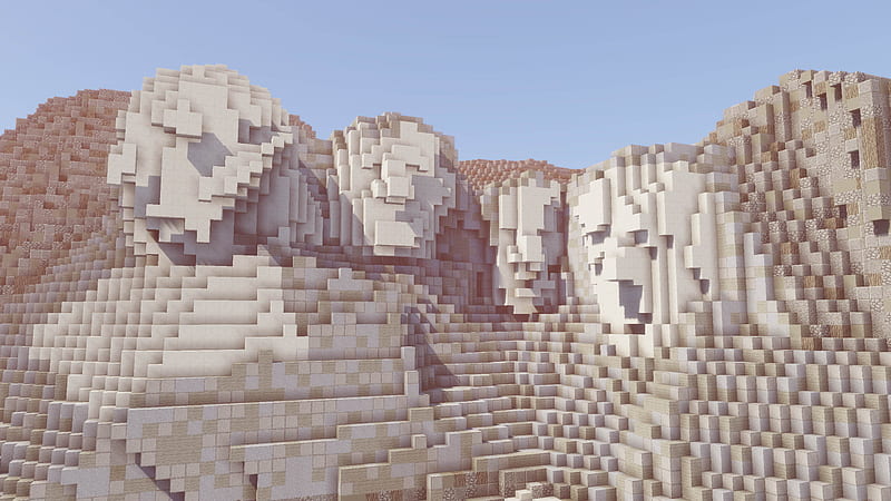Memorial Mount Rushmore Sculpture South Dakota Minecraft, HD wallpaper