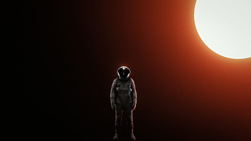 Standing alone Astronaut, HD wallpaper