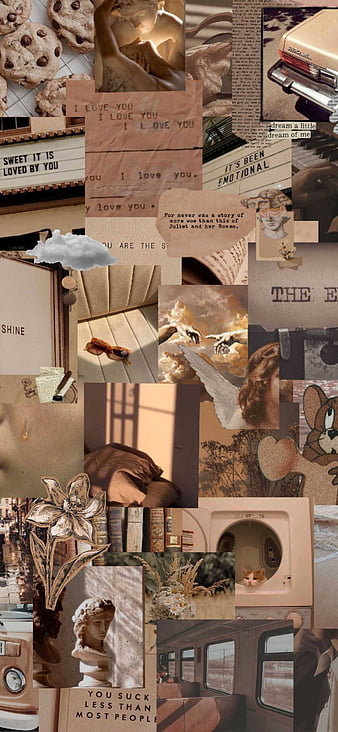 Beige Collage spring aesthetic collage HD wallpaper  Pxfuel