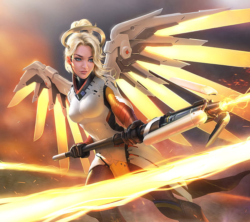 Angela Mercy Angel Doctor Game Hero Mercy Overwatch Hd Wallpaper Peakpx