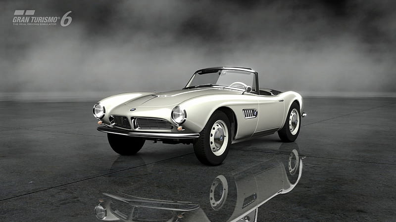 Gran Turismo 6, GT6, BMW, 1957 BMW 507, racing, video game, game, carros, Classic, gaming, vintage, HD wallpaper