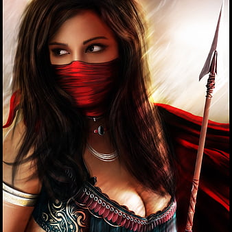 beautiful warrior woman
