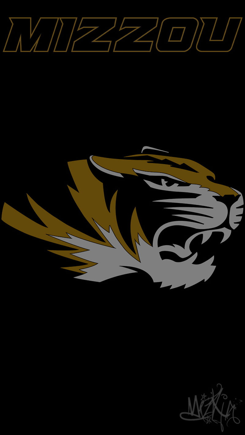 Mizzou Tigers, black, dark, gold, missouri, sec, tiger, HD phone wallpaper